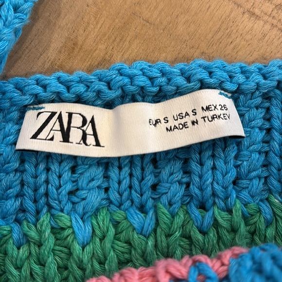 Zara 2p Chunky Knit Sweater Set Tank Top and Cardigan Small Blogger Favorite - Picture 6 of 9